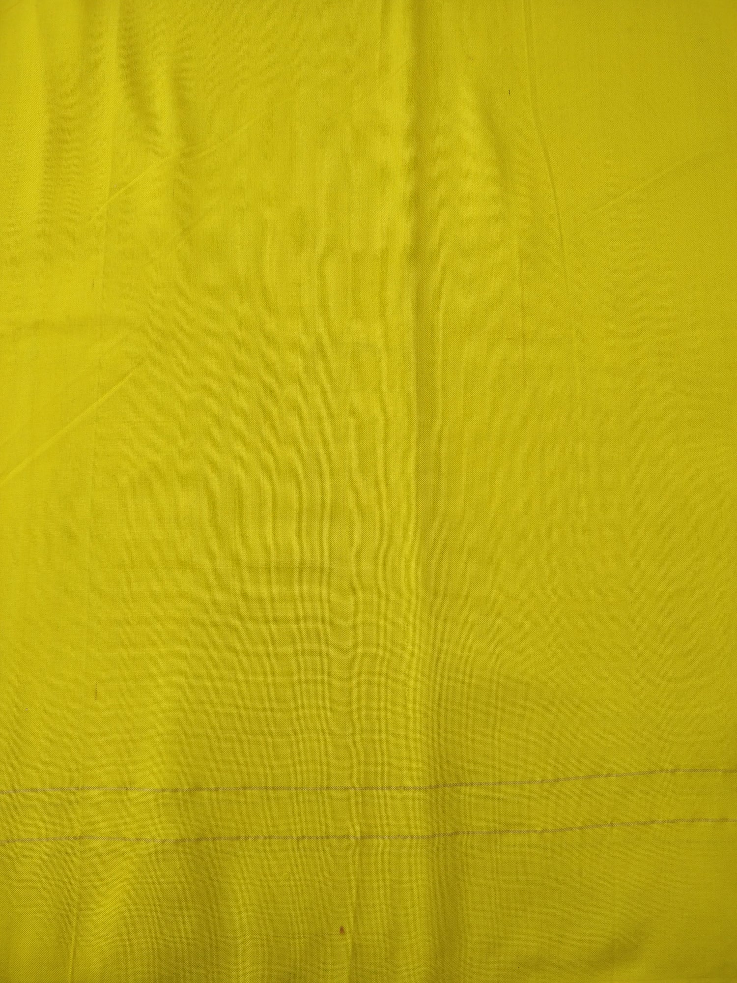 1.15 m Yellow Handwoven Pure Cotton Silk Fabric