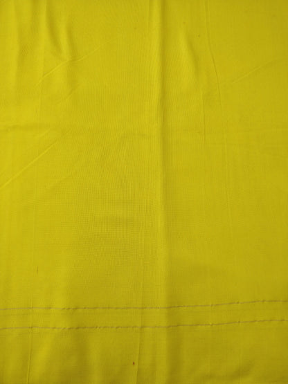 1.15 m Yellow Handwoven Pure Cotton Silk Fabric