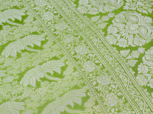 Green Georgette Silk Jangla  Banarasi Saree