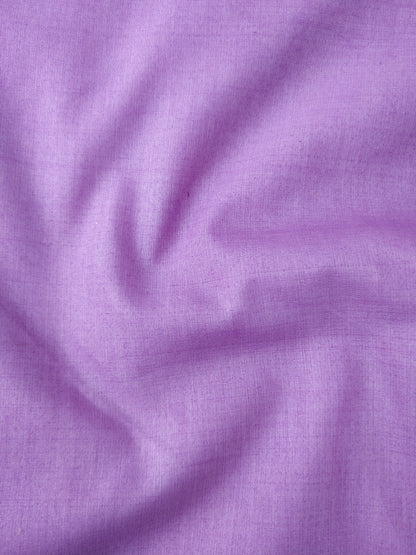 Purple Cotton Silk Banarasi Unstitched Suit Set