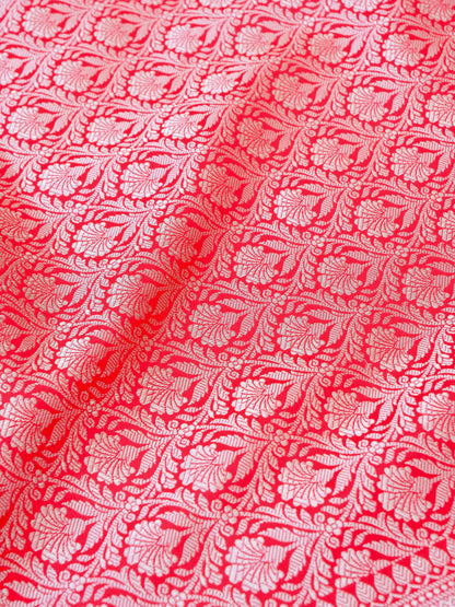 Red Kataan Silk Meena Jangla Banarasi Saree