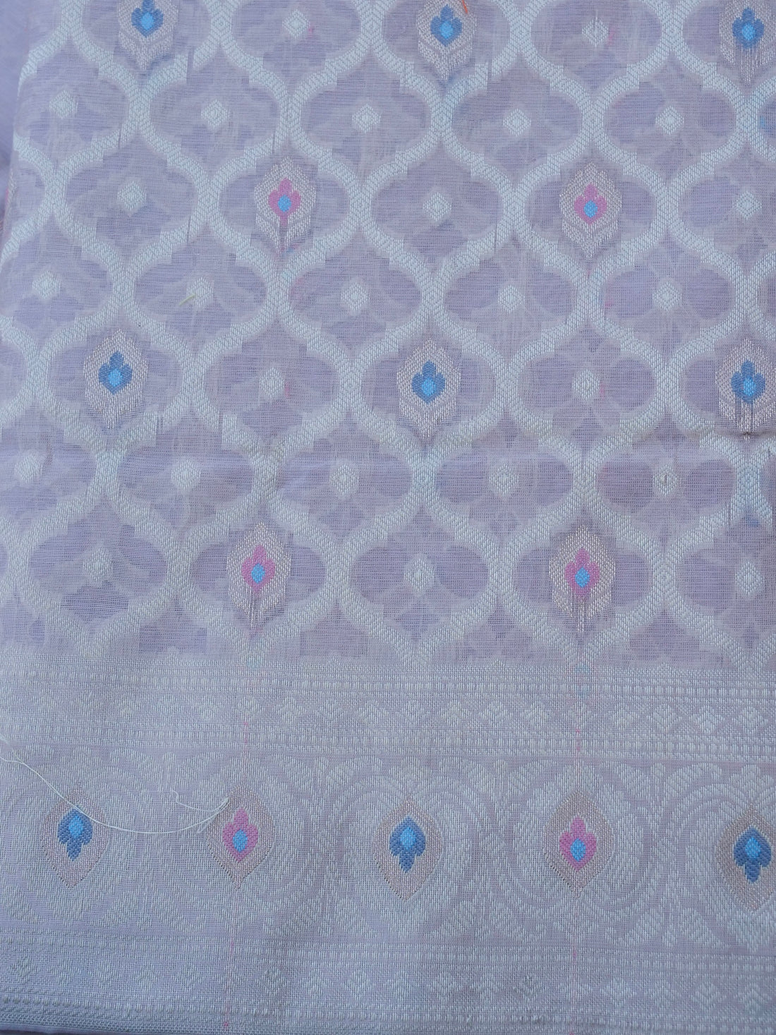 Mauve  Banarasi Cotton Silk Unstitched Suit Set