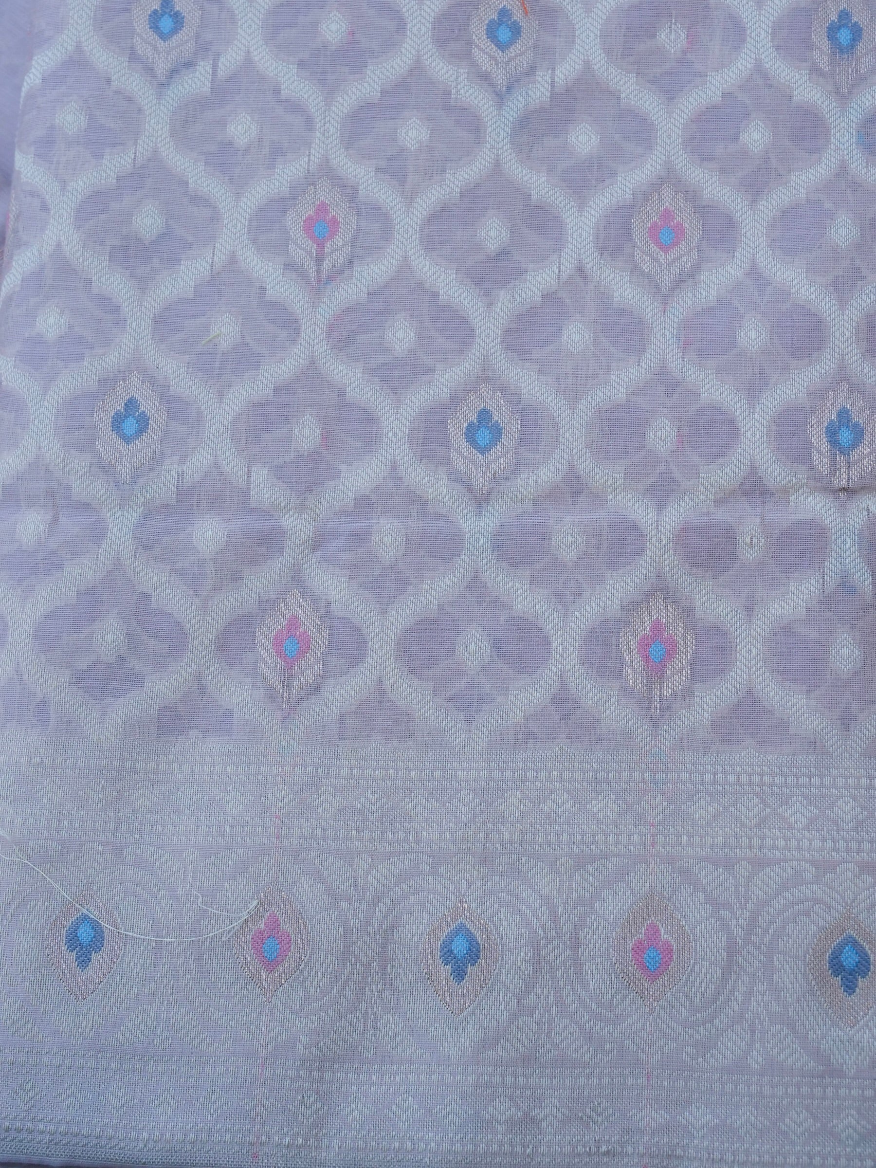 Mauve  Banarasi Cotton Silk Unstitched Suit Set