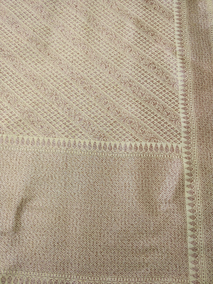 Lemon Yellow Cotton Banarasi Unstitched Suit Set