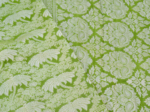 Green Georgette Silk Jangla  Banarasi Saree