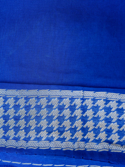 Blue Georgette Silk Banarasi Saree