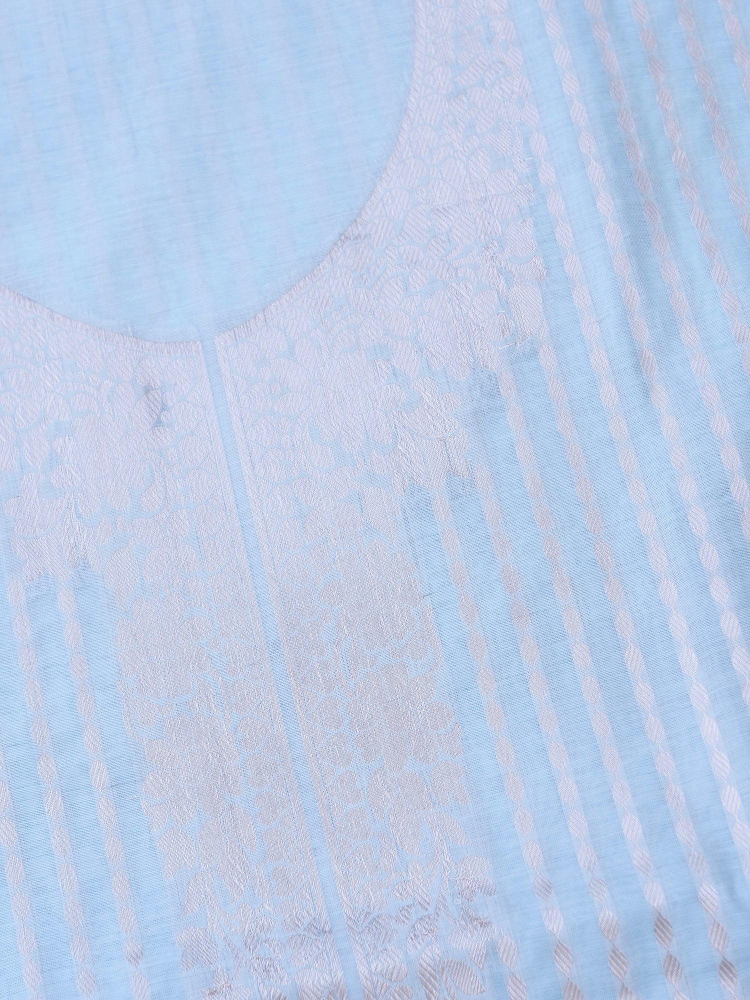 Grey Banarasi Cotton Unstitched Suit Set