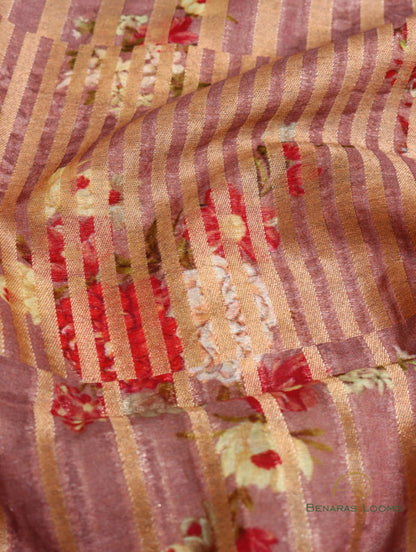 Dusty Pink Handwoven Silk Cotton Fabric