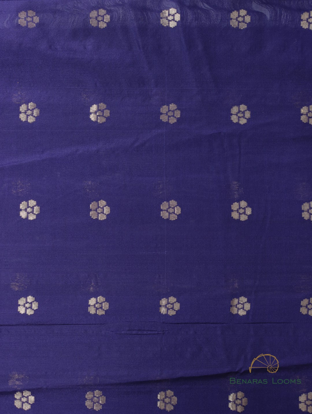 Blue Handwoven Silk Cotton Fabric