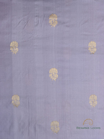 Grey Handwoven Pure Silk Fabric