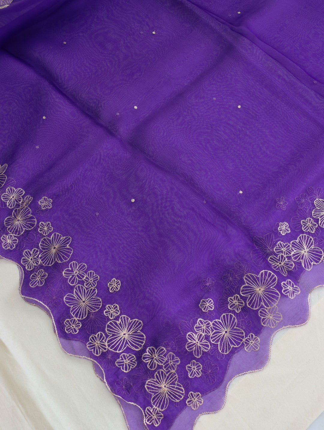 3 Piece Handwoven Kataan Silk Unstitched Suit Fabric with Embroidered Handwoven Organza Dupatta