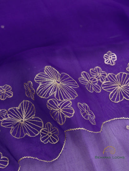 3 Piece Handwoven Kataan Silk Unstitched Suit Fabric with Embroidered Handwoven Organza Dupatta