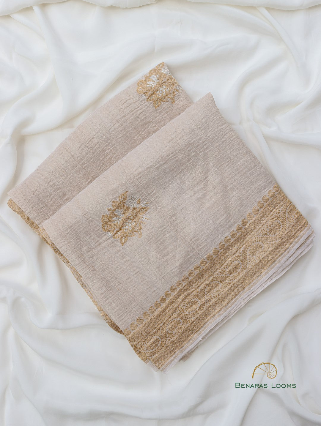 Dyeable Handwoven Pure Tussar Silk Banarasi Saree
