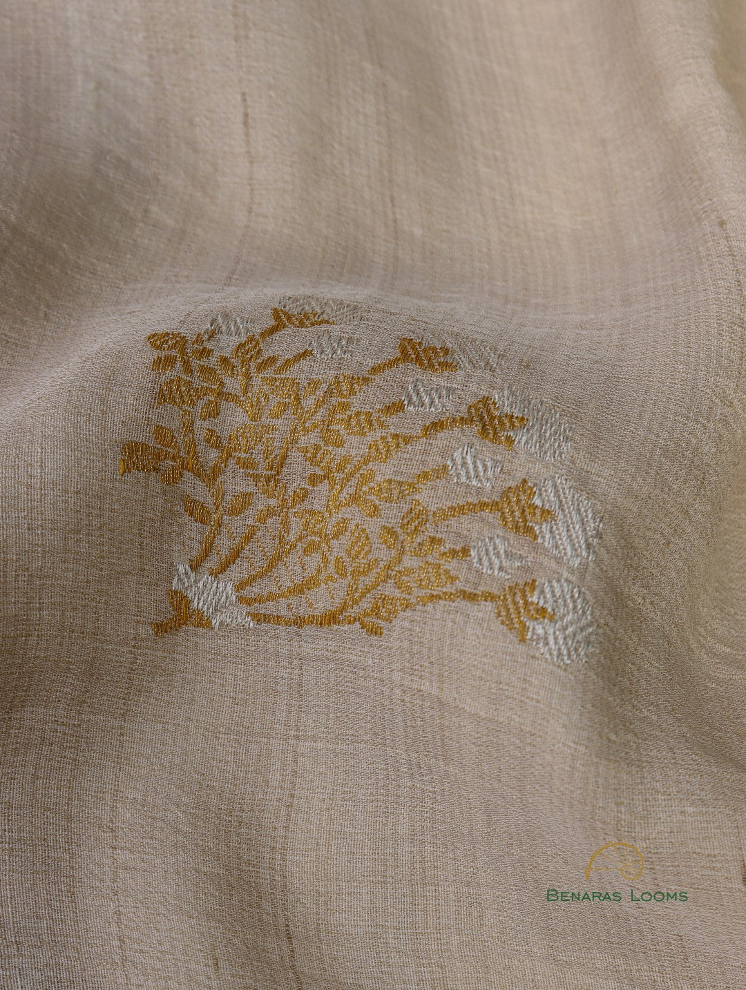 Dyeable Handwoven Pure Tussar Silk Banarasi Saree