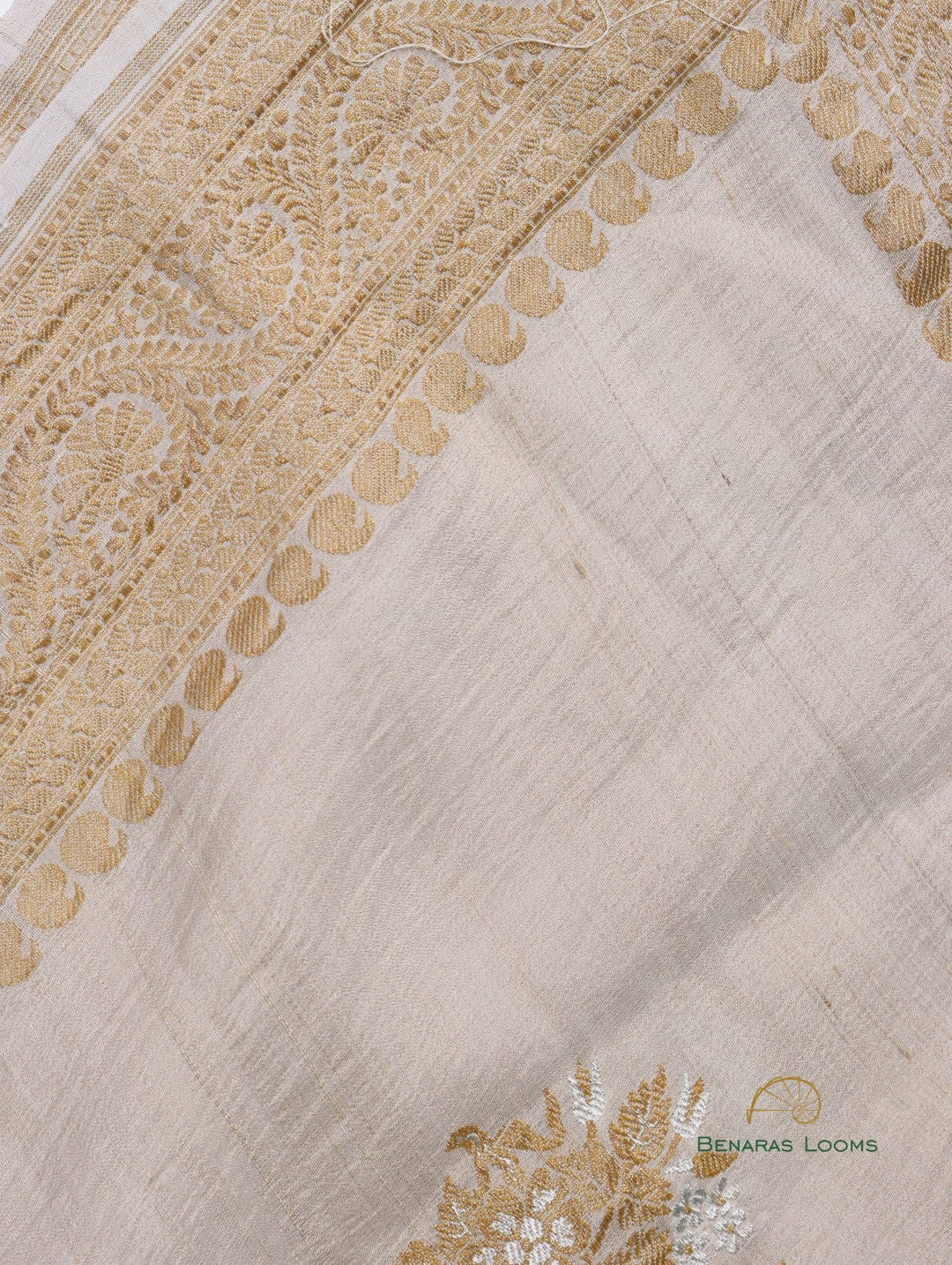 Dyeable Handwoven Pure Tussar Silk Banarasi Saree