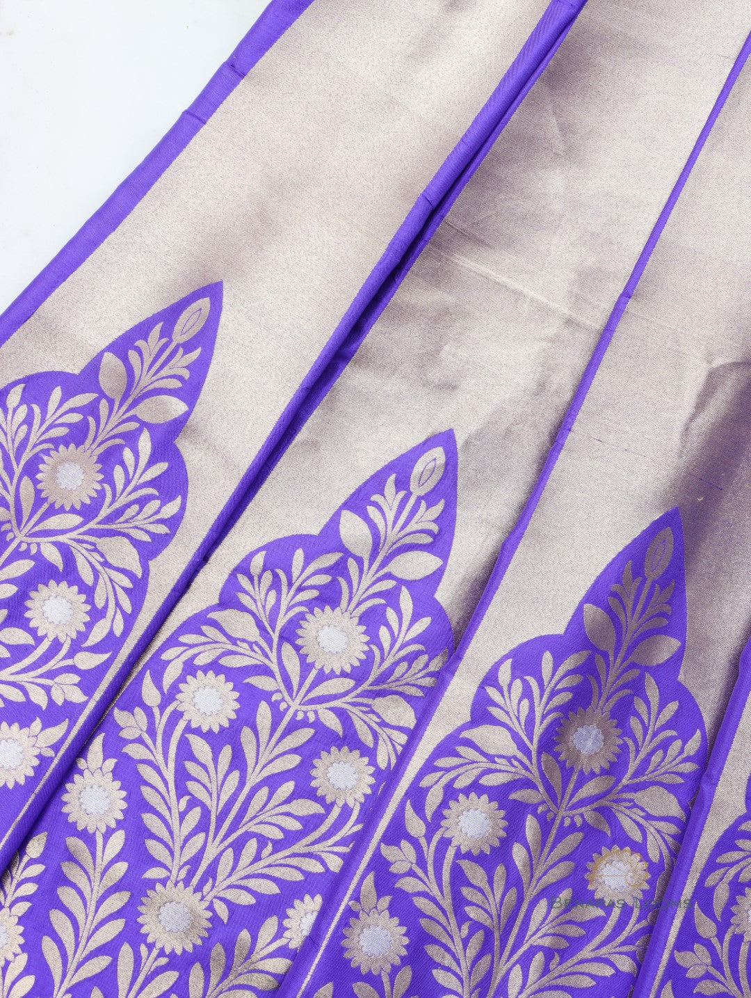 Charuni Blue Handwoven Pure Silk Banarasi Lehenga