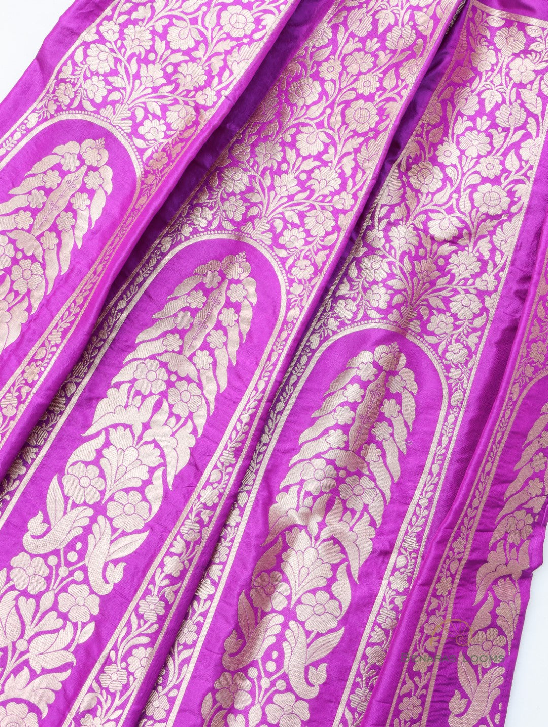 Eesha Purple Handwoven Pure Silk Banarasi Lehenga