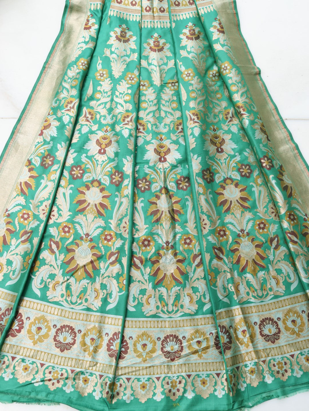 Swara Green Handwoven Pure Silk Banarasi Lehenga