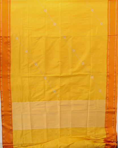 Yellow Handwoven Pure Kataan Silk Banarasi Saree