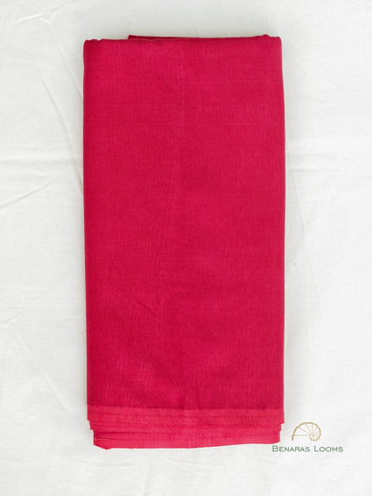 Candy Apple Red Paithani Unstitched Suit Set