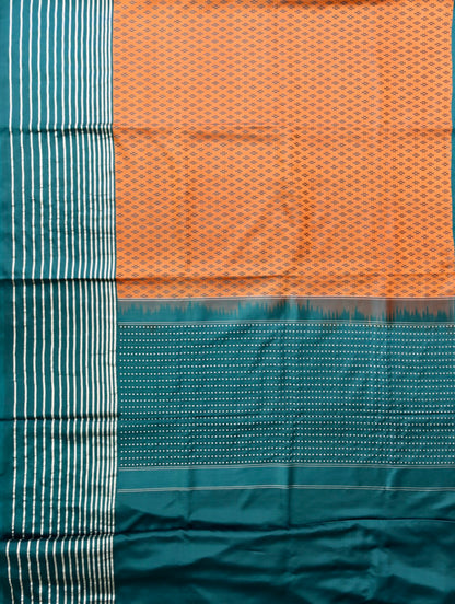 Rust Handwoven Pure Satin Silk Banarasi Saree