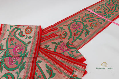 Red Banarasi Border 10 inch