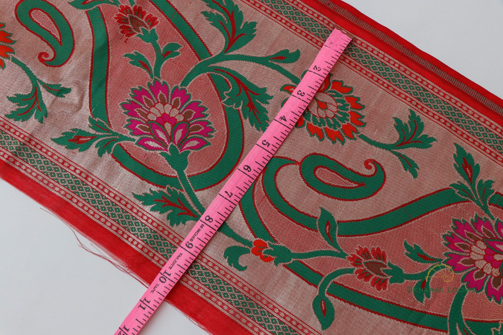 Red Banarasi Border 10 inch