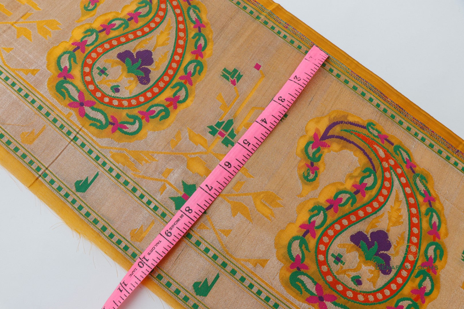 Yellow Banarasi Border 10 inch