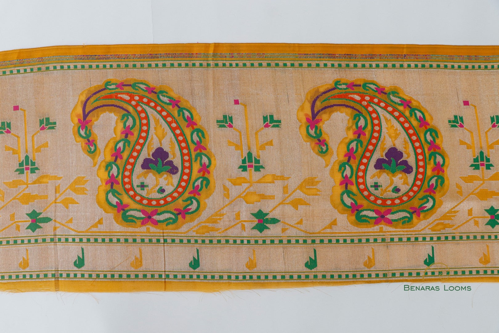 Yellow Banarasi Border 10 inch