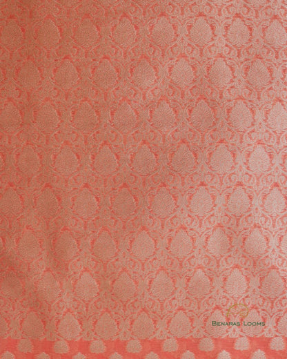 Peach Butidar Handwoven Chanderi Silk Two Piece Set