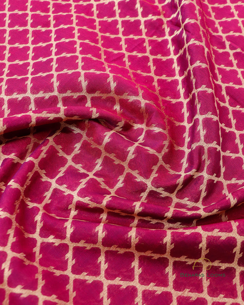 Purple Handwoven Pure Silk Banarasi Dupatta
