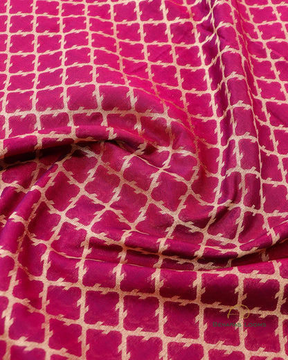 Purple Handwoven Pure Silk Banarasi Dupatta