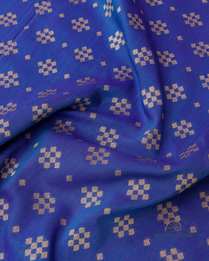 Blue Handwoven Pure Kataan Silk Banarasi Dupatta