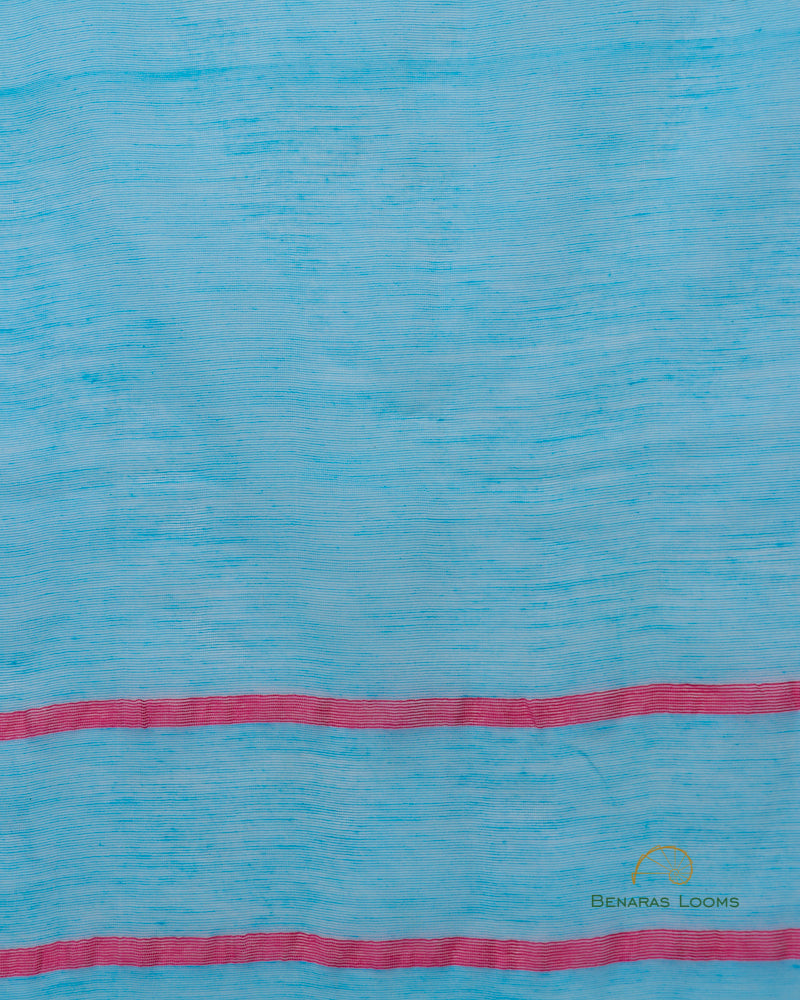 Blue Handwoven Cotton Silk Tantuj Saree