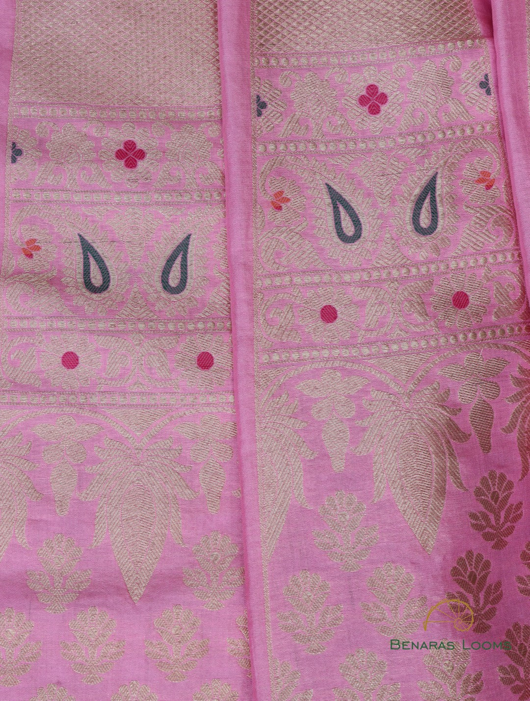 Rhea Light Pink Handwoven Pure Kataan Silk Banarasi Kalidar Lehenga