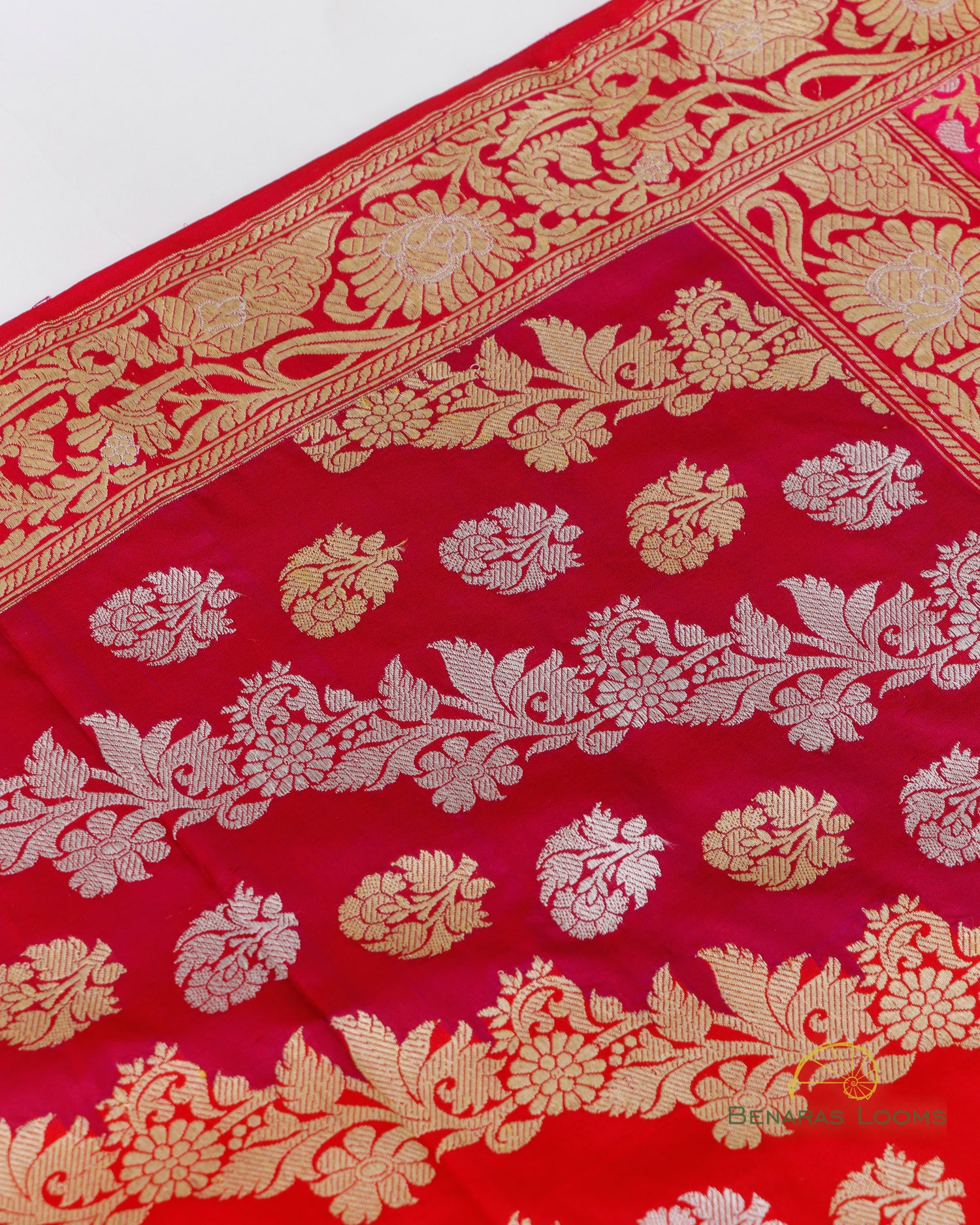 Rangkaat Handwoven Pure Kadhua Jangla Kataan Silk Saree