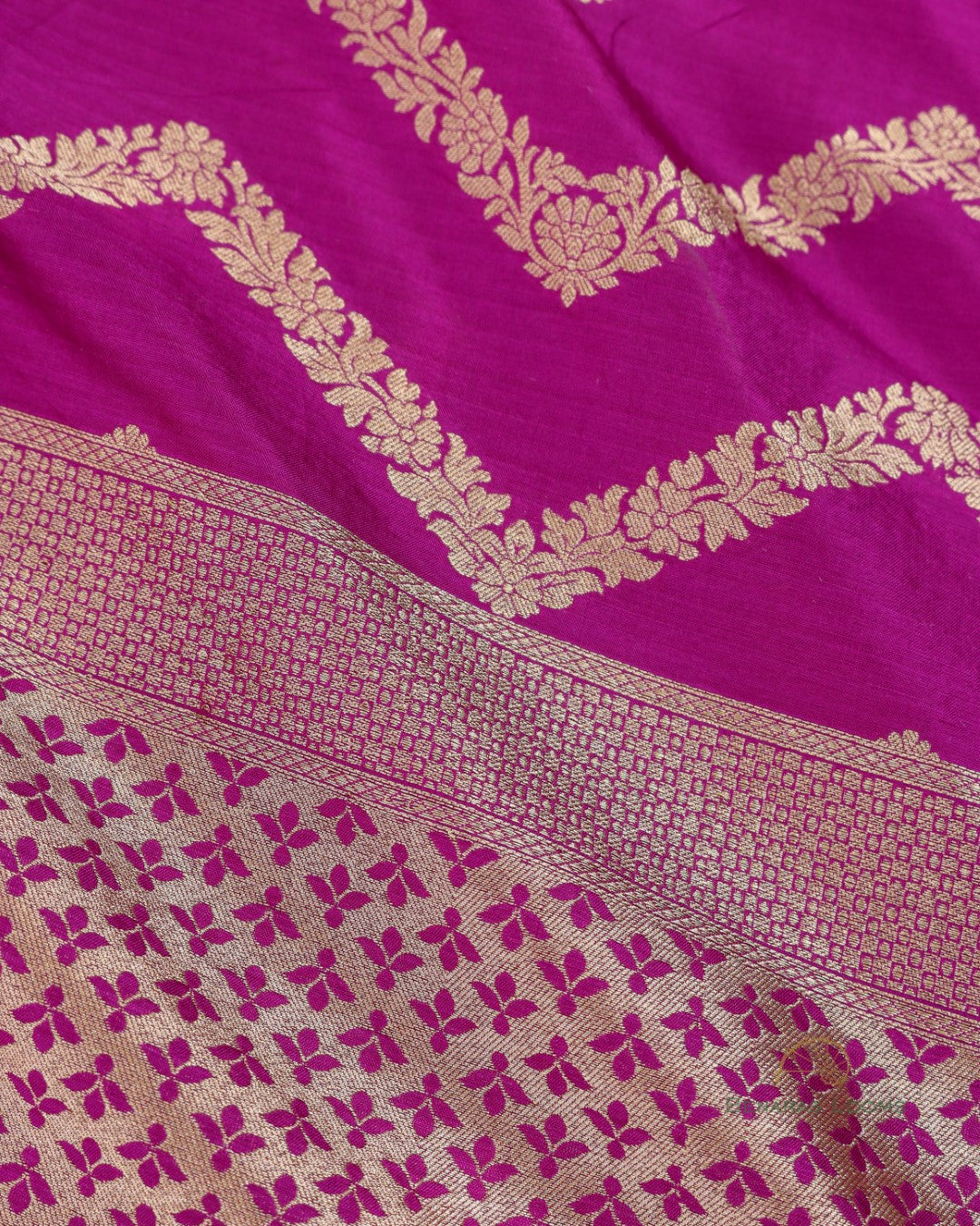 Purple Handwoven Pure Silk Banarasi Dupatta